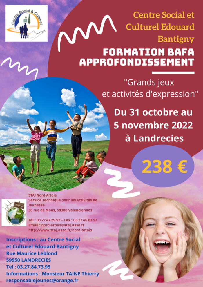 Formation BAFA Approfondissement - Centre Social Et Culturel Edouard ...